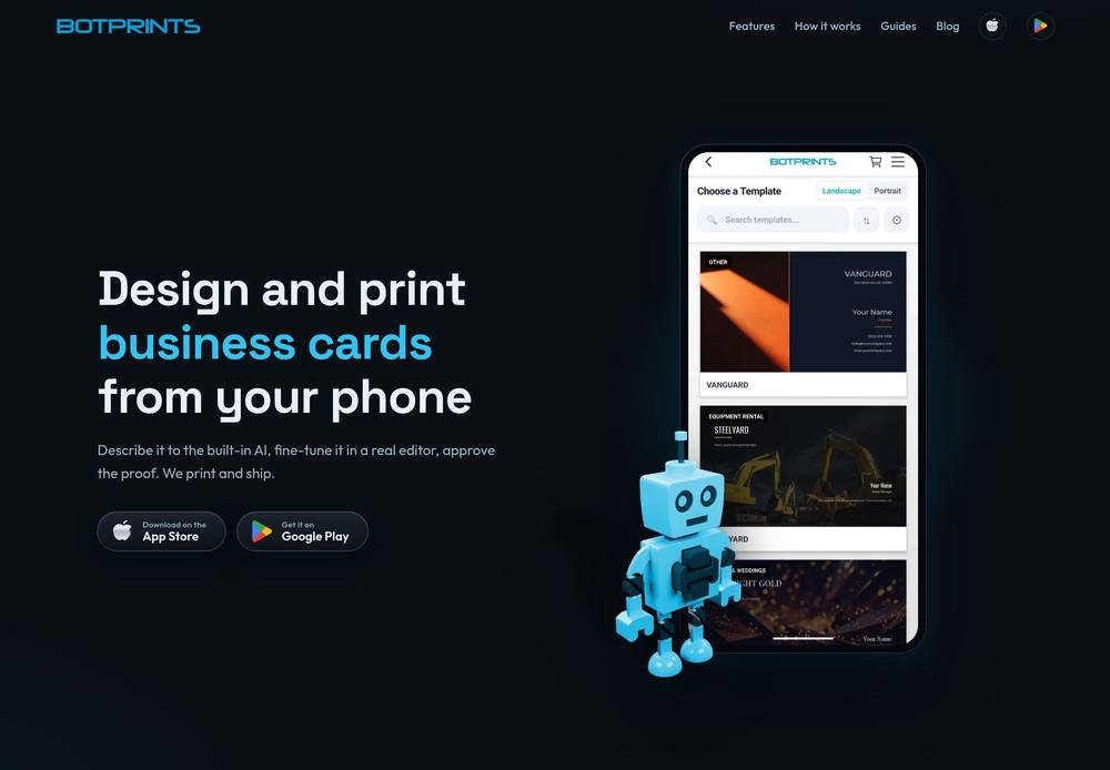 BotPrints homepage